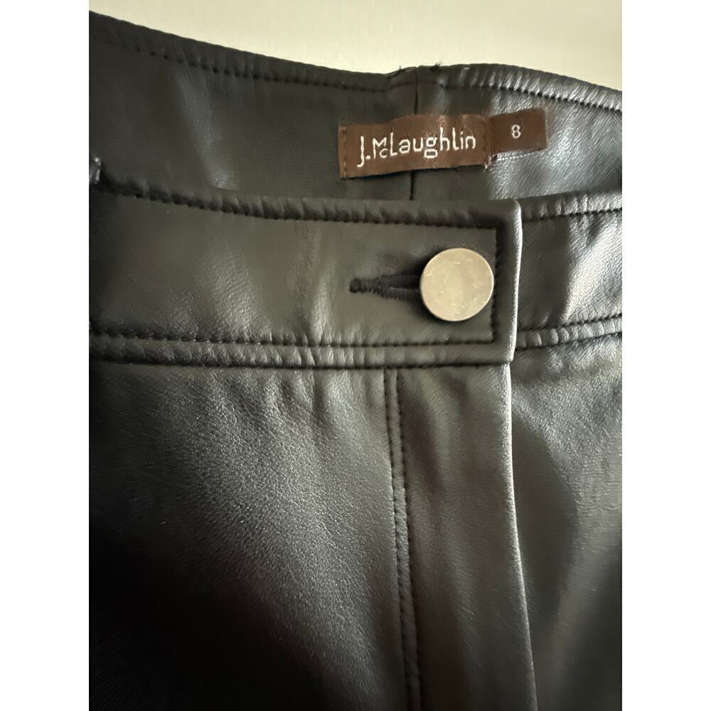 J. McLaughlin Hastings High Waist Faux Leather Pant in Black Womens Size 8 - Picture 6 of 7